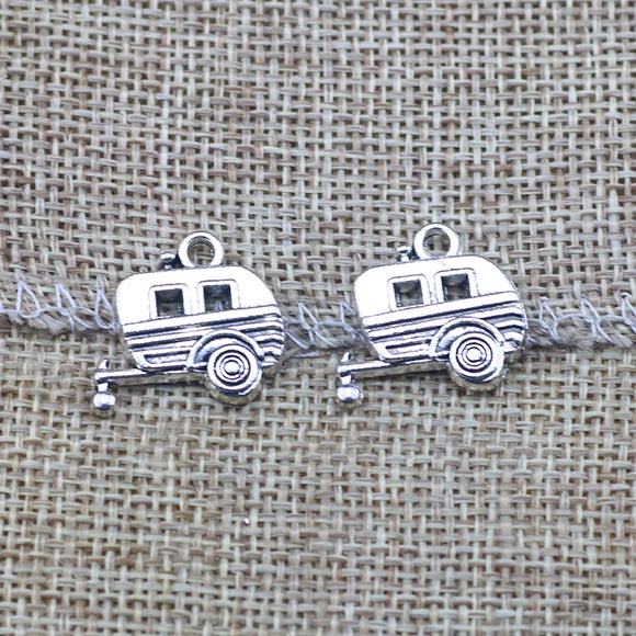20 Pieces/Lot 17*20mm Antique Silver Plated Alloy Bus Car Train Charms Pendant For Diy Jewelry Making ef4272