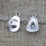 20 Pieces/lot 20x13mm Antique Silver Color Cowboy Hat Charms DIY Handmade Jewelry Craft