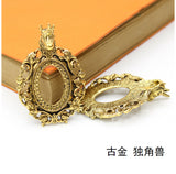 10pc Elk34*57mm Unicorn34*50mm  Alloy Base Decoration Accessories 18 * 25mm Time Gem Base