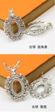 10pc Elk34*57mm Unicorn34*50mm  Alloy Base Decoration Accessories 18 * 25mm Time Gem Base