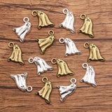 20PCS 14X16mm 2 Color Wholesale Metal Alloy Terror Terrible Ghost Charms Halloween Pendant For Jewelry Making DIY Handmade Craft EF4688