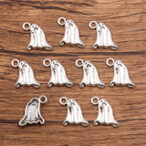 20PCS 14X16mm 2 Color Wholesale Metal Alloy Terror Terrible Ghost Charms Halloween Pendant For Jewelry Making DIY Handmade Craft EF4688