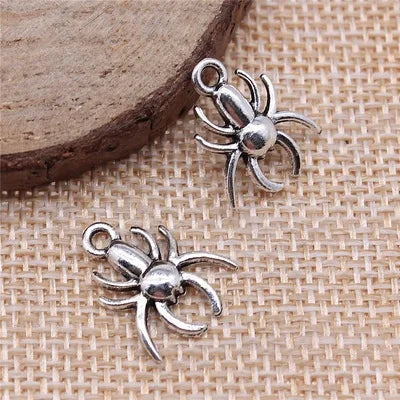 20PCS 17*15mm Metal Alloy 3D Spider Halloween Charms Pendant For Jewelry Making DIY Handmade Craft EF4641