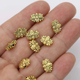20Pcs Antique Gold Plated Lotus Spacer Beads Vintage Loose Beads for Jewelry Making Bracelet Accessories DIY 8x12mm EF3988
