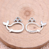20Pcs Charms Spout Whale 16x19mm Antique Silver Color Plated Pendants Making DIY Handmade Tibetan Silver Color Finding Jewelry