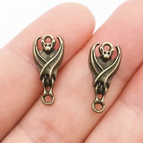 20Pcs Halloween bat Charms Jewelry Gothic Punk Pendant DIY Making Earrings Bracelet Necklace Creative Fun Pendant Accessories