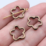20Pcs/Lot 16x16mm Flower Charms Small Holes Flower Charm Bead Hollow Flower Charms Beads For Jewelry Making