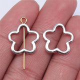 20Pcs/Lot 16x16mm Flower Charms Small Holes Flower Charm Bead Hollow Flower Charms Beads For Jewelry Making