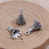 20Pcs/Lot 9x16mm Antique Silver Color 3D Badminton Charms Pendant For DIY Jewelry Making Handmade Jewelry Craft Findings