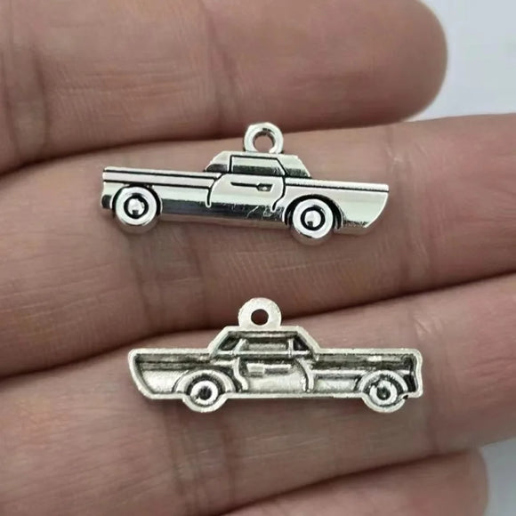 20Pcs/Lot Charms Car 27x11mm Tibetan Silver Color Pendants Antique Jewelry Making DIY Handmade Craft