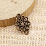 20Pcs/Lot Charms Flower Connector 20x13mm Antique Pendants,Vintage Tibetan Silver Jewelry,DIY For Bracelet Necklace