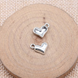 20Pcs/Lot Charms For Jewelry Making heart 14x10mm Antique Silver Plated Pendants DIY Handmake Tibetan Silver Bracelet Necklace