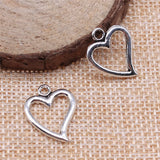 20Pcs/Lot Charms Hollow Heart 18x15mm Handmade Pendant Making fit,Vintage TibetanBronze,DIY For Bracelet Necklace