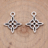 20Pcs/Lots 15x18mm Vintage Wiccan Witch Knot Charms Celtic Protection Amulet Witchcraft Pendant For DIY Earring Jewelry Making