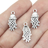 20Pieces 10*22mm Animal Charm Antique Silver Color Jellyfish Charms For Jewelry Making DIY Handmade Craft EF4693