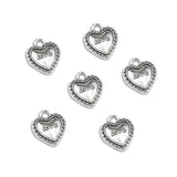 20Pieces 13*16mm Sweet Love Heart Charm Antique Silver Color DIY Pendants For Gilrfriend Jewelry Making  Accessories