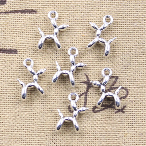 20pcs Charms Balloon dog 13x12x4mm Antique Silver Color Pendants Making DIY Handmade Tibetan Finding Jewelry