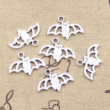 20pcs Charms Halloween Fly Bat 16x24mm Antique Silver Color Pendants Making DIY Handmade Tibetan Finding Jewelry