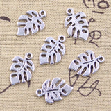 20pcs Charms Hollow Feather 19x12mm Antique Silver Color Pendants Making DIY Handmade Tibetan Finding Jewelry