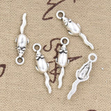 20pcs Charms Lovely Mouse 24x6mm Antique Making Pendant fit,Vintage Tibetan Bronze Silver color,DIY Handmade Jewelry