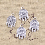 20pcs Charms Native Dream Catcher Chandelier Connector 18x12mm Antique Silver Color Pendants Making DIY Tibetan Finding Jewelry EF4230