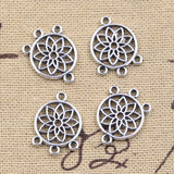 20pcs Charms Native Dream Catcher Chandelier Connector 18x14mm Antique Silver Color Pendants Making DIY Tibetan Finding Jewelry