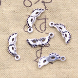 20pcs Charms Party Mask Masquerade Mardi Gras 20x9mm Antique Silver Color Pendants Making DIY Handmade Tibetan Finding Jewelry