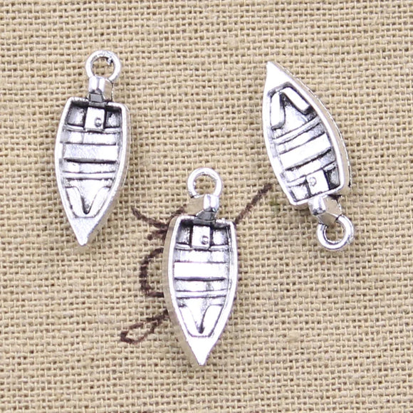 20pcs Charms Ship Boat 22x8mm Antique Silver Color Pendants DIY Crafts Making Findings Handmade Tibetan Jewelry EF3990