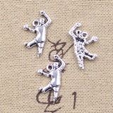 20pcs Charms Sporter Volleyball Player 21x12mm Antique Silver Color Pendants Making DIY Handmade Tibetan Finding Jewelry