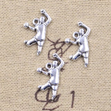 20pcs Charms Sporter Volleyball Player 21x12mm Antique Silver Color Pendants Making DIY Handmade Tibetan Finding Jewelry