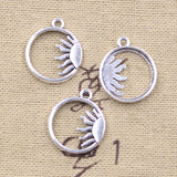 20pcs Charms Sun Sunshine 20x18mm Antique Silver Color Pendants Making DIY Handmade Tibetan Finding Jewelry