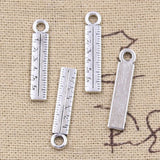 20pcs Charms Tools Ruler Rule 24x5mm Antique Silver Color Pendants Making DIY Handmade Tibetan Finding Jewelry