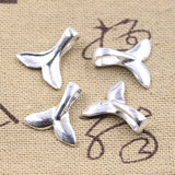 20pcs Charms Whale Tail 17x16mm Antique Silver Color Pendants Making DIY Handmade Tibetan Finding Jewelry