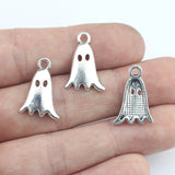 20pcs/lot 14*20mm Antique Silver Color Ghost Charm For Making Holloween Neckalce Bracelet Jewelry  Craft