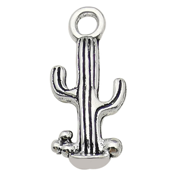 20 Pieces/Lot 20X9MM  Antique Silver Plated Diy Metal Tree  Cactus Charms For Jewelry Making ef4369