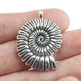 2Pieces 36*27mm Mixed Alloy Antique Silver Color Escargots Charms Bracelet Pendant Accessory For DIY Jewelry Making