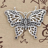 2pcs Charms Butterfly 60x48mm Antique Making Pendant fit,Vintage Tibetan Bronze Silver color,DIY Handmade Jewelry