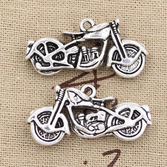 4pcs Charms Motorcycle Motorcross 34x16mm Antique Making Pendant fit,Vintage Tibetan Bronze Silver color,DIY Handmade Jewelry