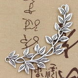 2pcs Charms Olive Branch 87x38mm Antique Pendant fit,Vintage Tibetan Bronze Silver color,DIY For Handmade Jewelry