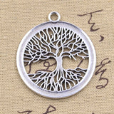 2pcs Charms Peace World Tree 47x42mm Antique Silver Color Pendants Making DIY Handmade Tibetan Finding Jewelry