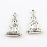 2pieces 24*36mm Antique Silver Color Buddha Charm DIY 3D Buddhism Pendant Necklace Jewelry Making Craft