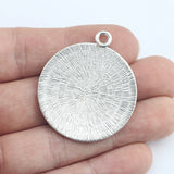 3 Pieces 35*40mm Antique Silver Color Alloy Circle Thread Charms Necklace Earrings Pendant Charms For Jewelry Making Findings