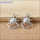 30 Pieces/Lot 21mm*16mm Antique Silver Plated Smiling Sun And Cloud Charms ef4296