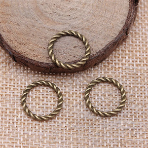 30Pcs/Lot 15x15mm Small Circle Charms Connector Circle Charms For Jewelry Making 2 Colors Circle Charms