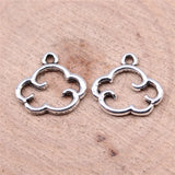 30Pcs/Lot Charm Float Cloud 15*13mm Antique Silver Color Pendants Making DIY Handmade Tibetan Finding Jewelry Bracelet Necklace