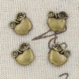 30pcs Charms Apple 10x10mm Antique Making Pendant fit,Vintage Tibetan Bronze Silver color,DIY Handmade Jewelry