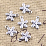 30pcs Charms Flower 13x11mm Antique Silver Color Pendants Making DIY Handmade Tibetan Finding Jewelry