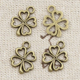 30pcs Charms Luck Irish Four Leaf Clover 17x14mm Antique Making Pendant fit,Vintage Tibetan Bronze,DIY Handmade Jewelry