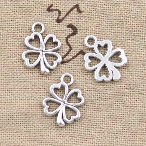 30pcs Charms Luck Irish Four Leaf Clover 17x14mm Antique Making Pendant fit,Vintage Tibetan Bronze,DIY Handmade Jewelry