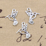 30pcs Charms Magpie Bird 23x17mm Antique Silver Color Pendants Making DIY Handmade Tibetan Finding Jewelry